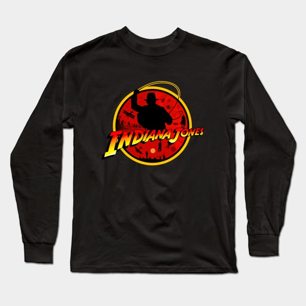 The Adventures of Indiana Jones Long Sleeve T-Shirt by Buff Geeks Art